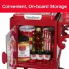 13 Wheeled Popcorn Cart with Non-Stick Stainless Steel  Popcorn Kettle, Storage Shelf, and spoon 4