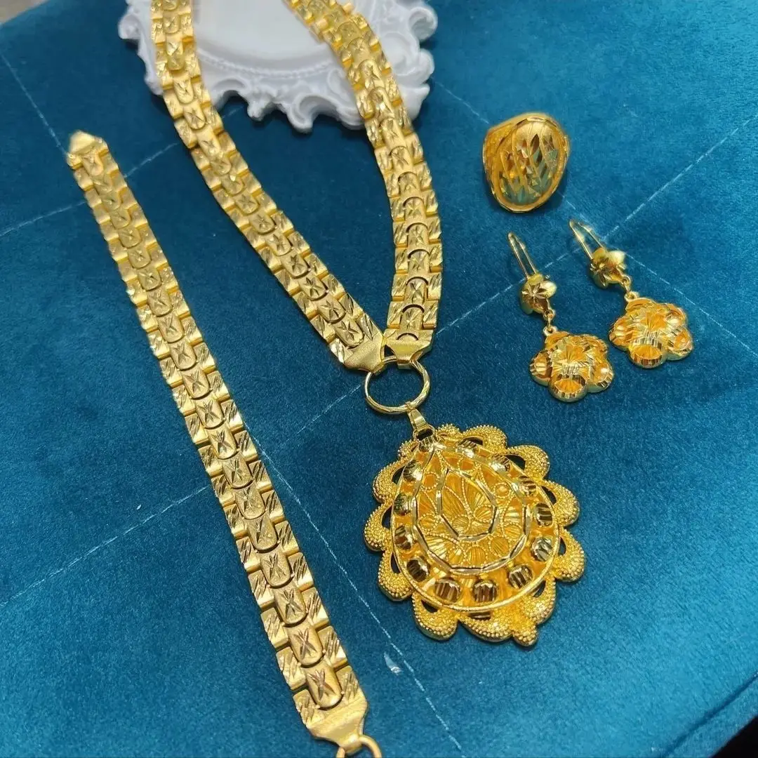 

24K Gold Plated Dubai Jewelry Set Women jewelry CHD21399
