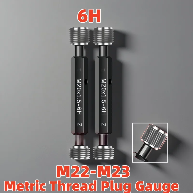 1PCS 6H metric thread plug gauge M22 M23X1.5X1.25x2X0.75X0.5 thread ...
