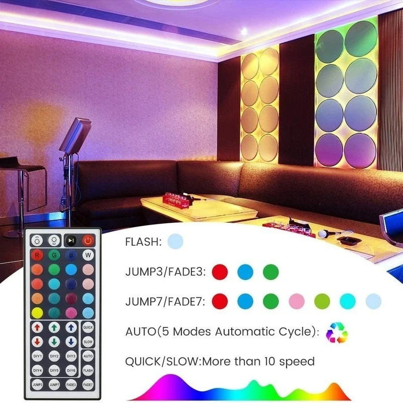 Kit ruban led 50 mètres bandeau fléxible RGB + Télécommande – Fonatech