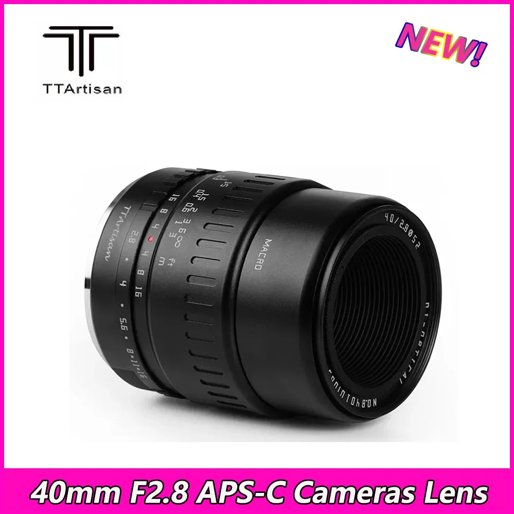 Obiettivo Macro Ttartisan 40Mm F2.8 Per Sony E Fuji X Canon M Panasonic Olympus M43 Nikon Z Mount Fotocamere Mf Aps-C Obiettivo Macro