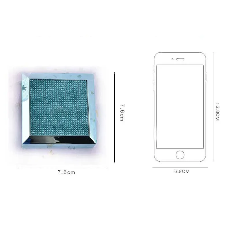 Women Travel Container Holder Storage Soaking Box Case Women New Fashion Contact Lens Box ABS Plastic Square Mirror Lens Case