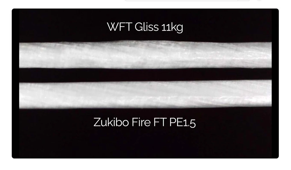 ZUKIBO FIRE FT Micro Fused Braid Line Einzelstrang 100M/200M/300M/500M Glatte, dünne, hochfeste, abriebfeste Schnur für Eis – Detail 2