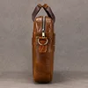 Luufan Genuine Leather Men's Business Handbag 15" Laptop Briefcase Bag Male A4 Document Shoulder Message Computer Bag Work Tote 2