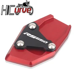Motorcycle Kickstand Foot Extension Pad Support Plate Enlarge Stand (Red)