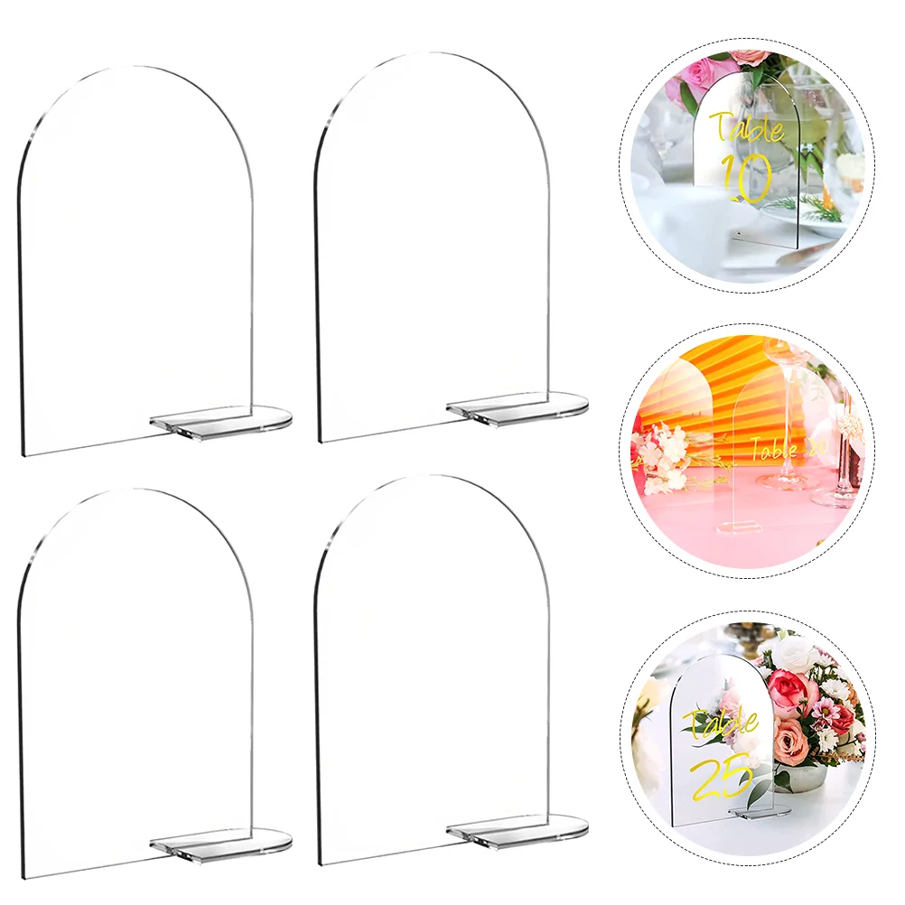 

20Pcs Decorative Reserved Signs Acrylic Seats Signs Blank Number Signs Wedding Accessory