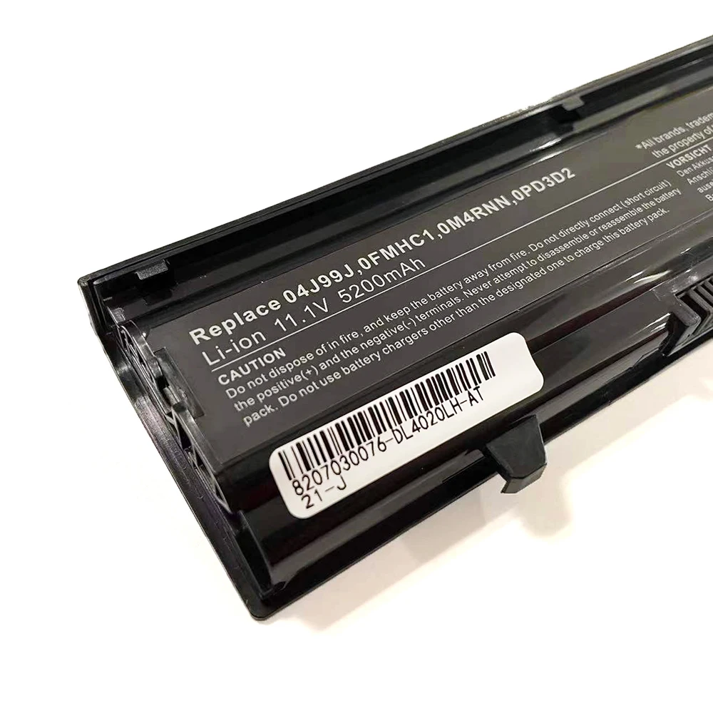Bateria do Portátil para Dell Inspiron 14v 14vr M4010 N4020 N4020d N4030 N4030d 7xinbox 11.1v 5200mah 04j99j 0m4rnn Tkv2v X3x3x Fmhc10 - Imagem 2