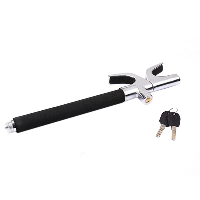 

Adjustable Car Trolley Steering Wheel Lock Anti Theft Hand Tool With-Safety Hammer