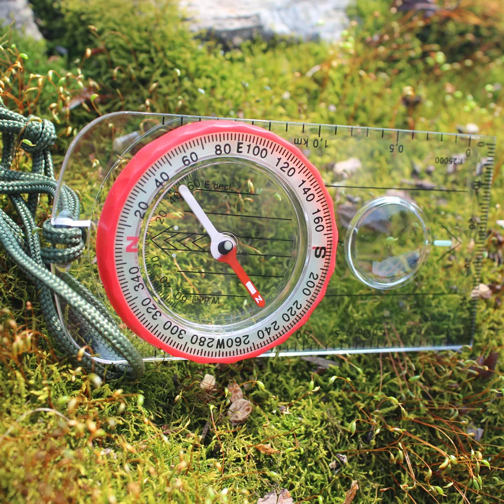 Outdoor Luminous Waterproof Compass Camping Orienteering Map Reading Compas waterproof compass,navigation compass,portable compass,survival compass
