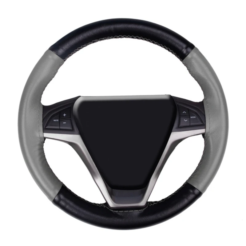 Suede Leather Steering Wheel Cover - DIY Stitch-On Wrap With Needle & Thread (Multiple Thread Colors), Breathable Cowhide, Non-Slip Grip, Fits 14.5-15 Inch, Comfortable & Durable For Year-Round Use - Foto 8