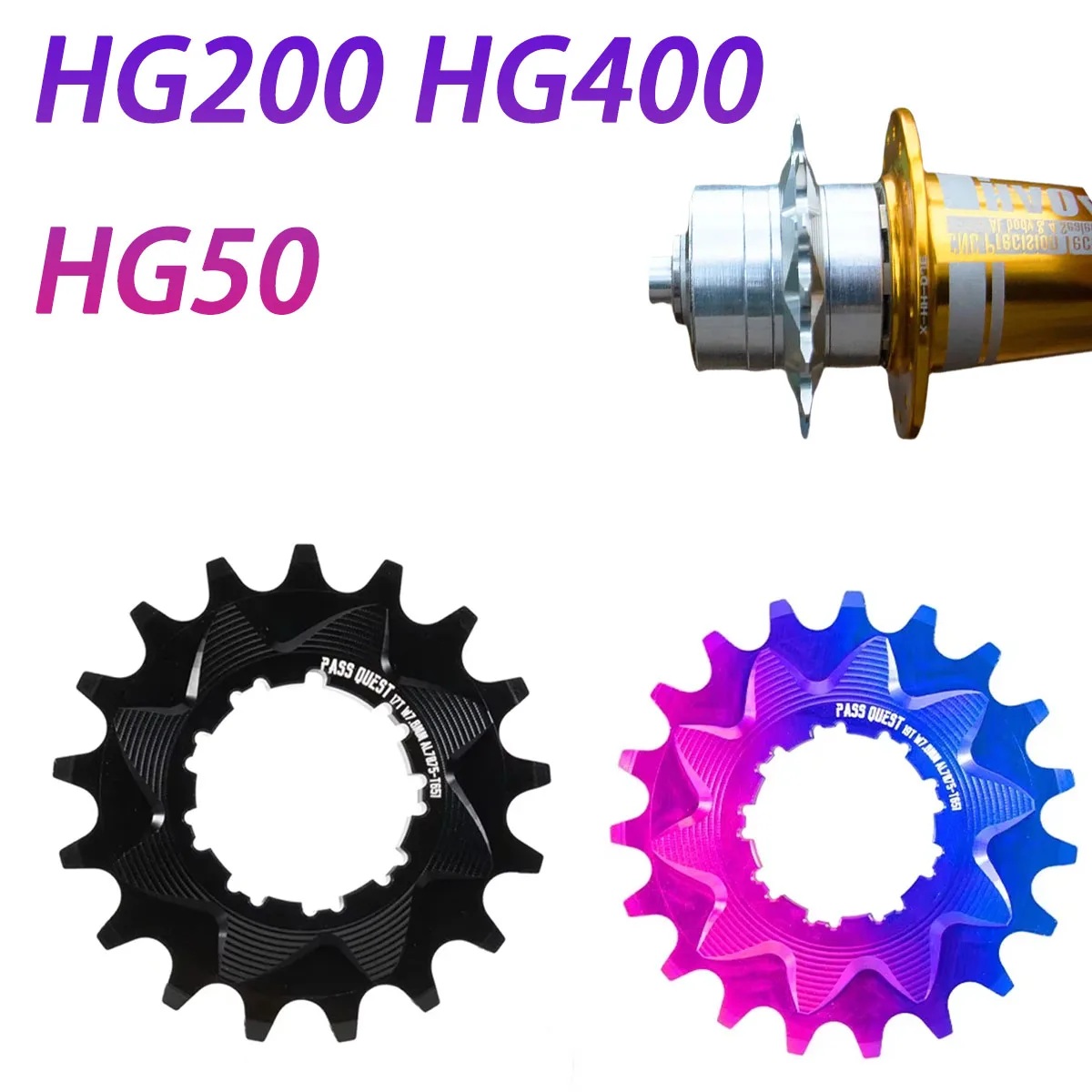 PASS QUEST Single Speed Cassette for Shimano CS HG200 HG400 HG50 Cog Conversion Kit 13t 14t 16t 17T 18T MTB Bike Freewheel bicycle cassette bicycle sprocket gear bike sprocket bike freewheel