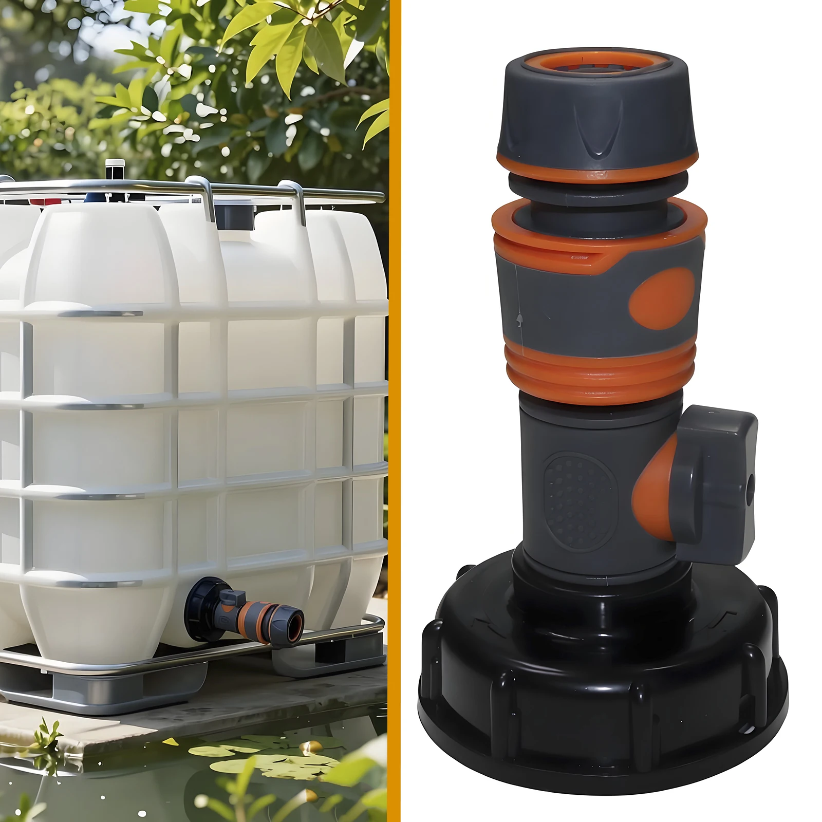 Garden Hose Tap Shut Off Valve Fitting IBC Connector Pipe Coupler Stop Water Connection Repair Joint Irrigation System Adapter