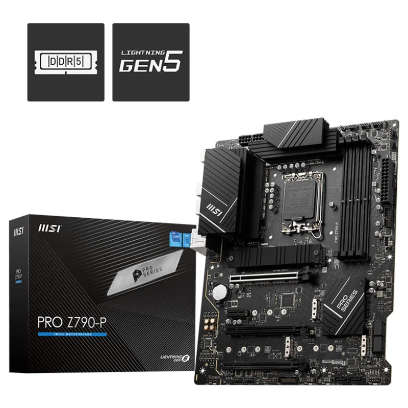 Scheda Madre Msi Pro Z790-P Ddr5 Lga 1700 Supporto Cpu Intel 13Th-Gen 128Gb Pci-E 5.0 Scheda Madre Intel Z790 Desktop Lga 1700 Atx