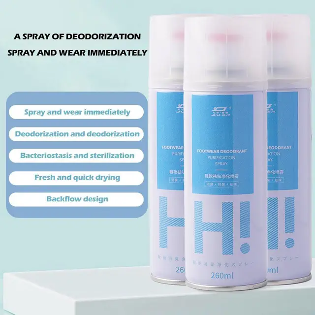 260Ml Cipő Sterilizálás Dezodor Spray-Lábgátló Lábak Izzadt Láb Spray-Szaga Távolítsa El A Gyors Antibakteriális Mérleg O6J6-Ot. - Image 2
