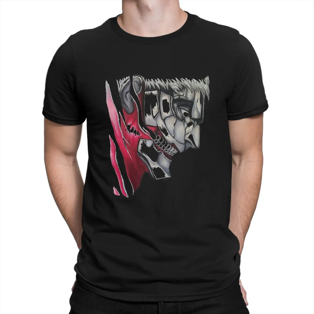 

Armored Titan T Shirts Men's Cotton Novelty T-Shirt Attack On Titan Eren Mikasa Armin Short Sleeve Clothes Graphic Printed