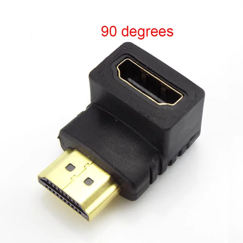 HDMI-compatible Male To HDMI-compatible Female Adapter 1/2/5Pcs 90 Degree 270 Degree Angle Extender Cable Converter for HDTV L19 hdmi cable audio video converter adapter hdmi splitter converter hdmi extender
