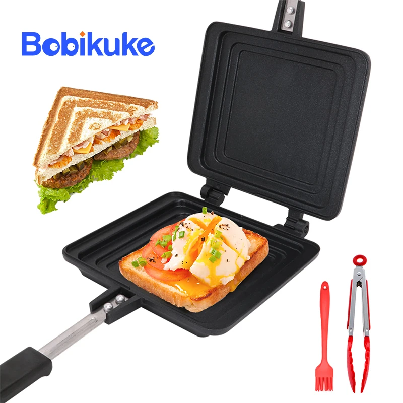 BOBIKUKE Induction Double Sided Frying Pan Grilled Cheese Maker