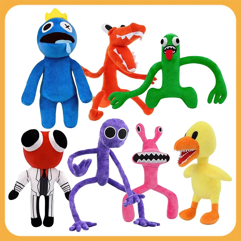 

Rainbow Friends Plush Toy Cartoon Game Kawaii Character Doll Funny Monster Soft Stuffed Animal Christmas Halloween Gift for Kids
