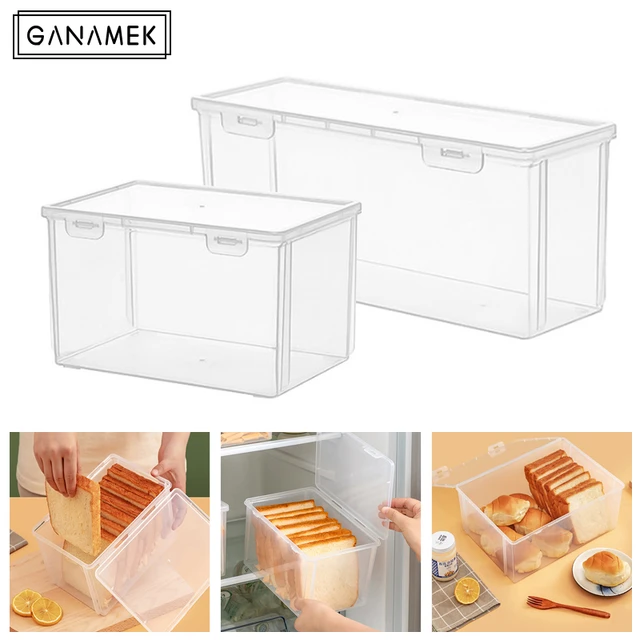 Transparent PP Bread Container Storage Box Dispenser Keeperloaf Case Toast  Cake Containers Refrigerator Buddy Clear Kitchen - AliExpress