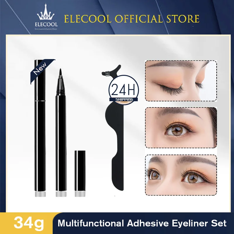 Three Pairs Of 3D Magnetic Eyeliner Liquid False Eyelashes Set Magnet Eyelashes  Long Lasting  Natural False Lashes