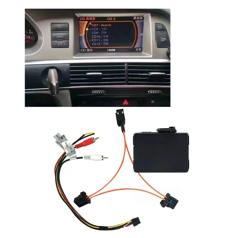 

Car Bluetooth Music Aux Audio Input Old 2GMMI Bluetooth Music Parts For A6L A8L Q7 Audio Fiber Decoder Box For Android