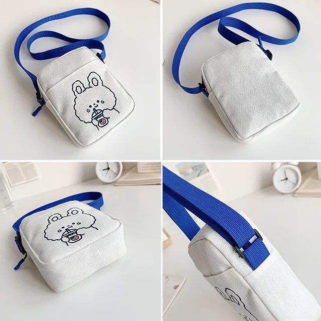 Cute Canvas Small Bag Female Large Capacity Travel Crossbody Bag Fashion Student Girl Shoulder Bags For Teenager Messenger Bags 6