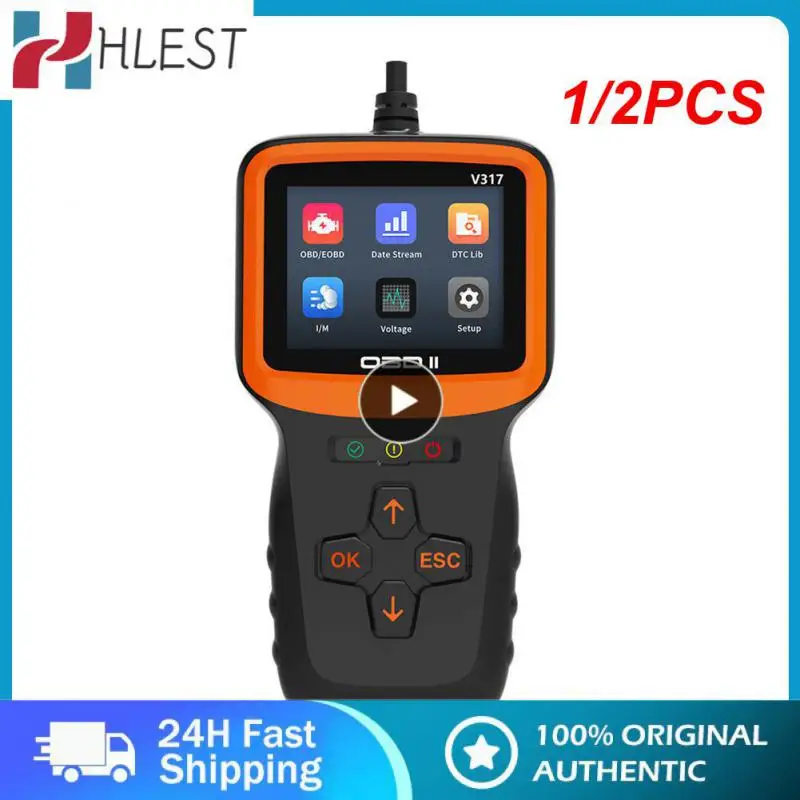 

1/2PCS 2 Real-time Oxygen Sensor Test Automobile Fault Detector OBD II EOBD Code Reader V317 Car Diagnostic Tool