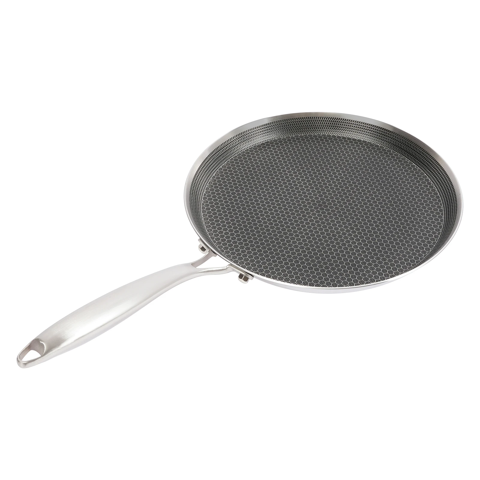 Bratpfanne aus Edelstahl 304, Pfannkuchenpfanne, antihaftbeschichtet, Wokpfanne, Steak, Kochtopf, Pfanne, Topf, Induktion, einseitig, Wabenstruktur – Detail 5