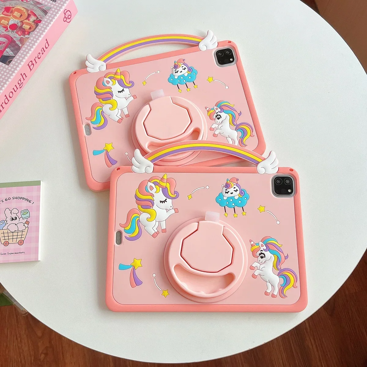 Colorful Cartoon Silicone Child Tablet Case - Durable & Portable Cover