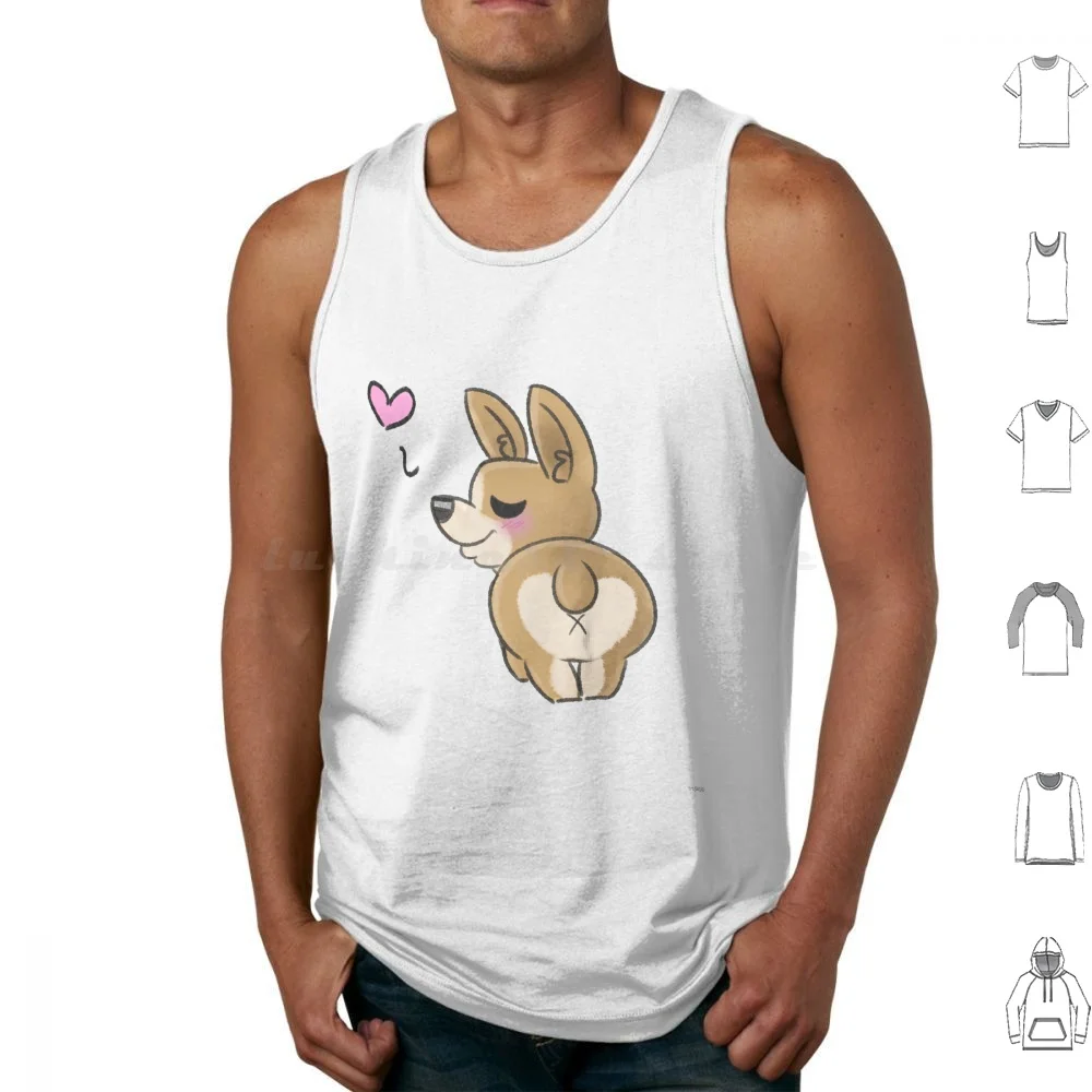 

Corgi Love Tank Tops Print Cotton Corgi Puppy Butt Cute Dog