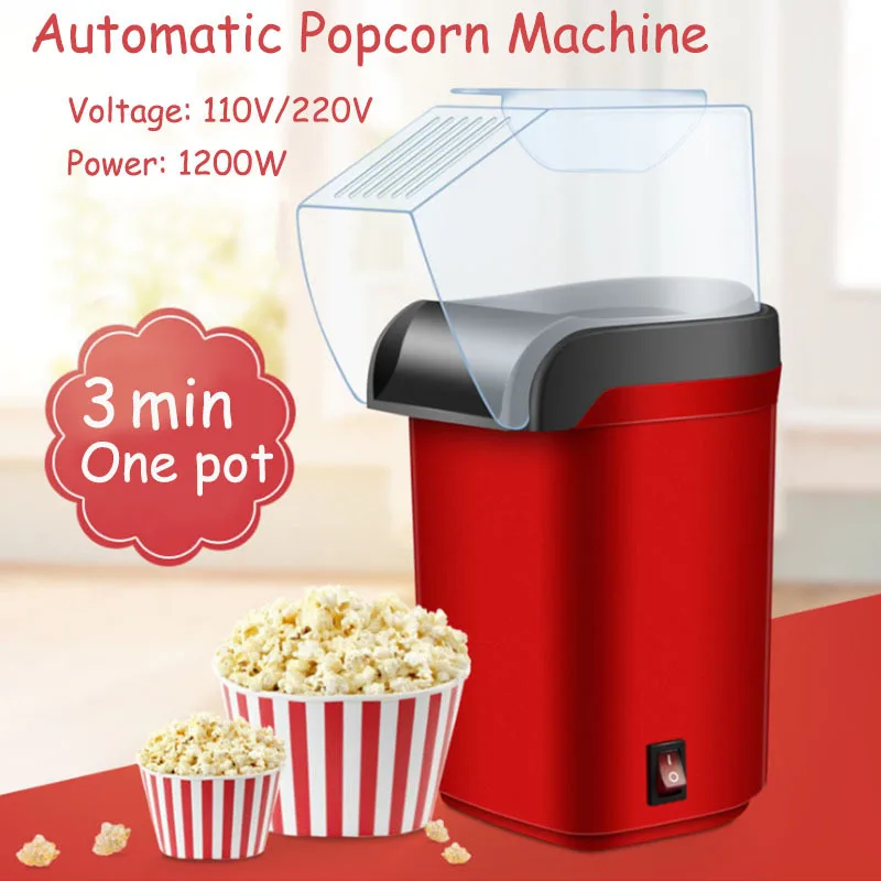 Automatic Popcorn Machine Home Small Electric Popcorn Popper Machine Fully Automatic Children's Popcorn Machine For Home Kitchen 2