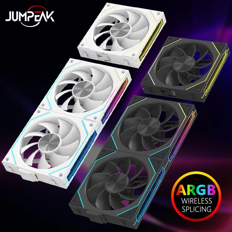 Lot De 3 Ventilateurs PC Jumpeak MX120 ARGB 120mm - Double Sens, Sans Câble