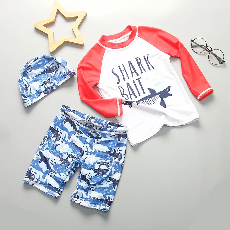 Kids Bathing Suits UV Protection Swimsuit Baby Boy Long Sleeve Swimwear Children Swimming Suit Child Beach Pool Clothes children swimsuit