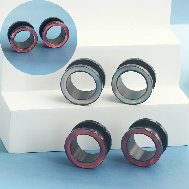 1 Pair Stainless Steel Ear Plugs and Tunnels Piercing Jewelry Screw Stretchers Expanders Punk Unisex Earrings Ear Gauges Plugs