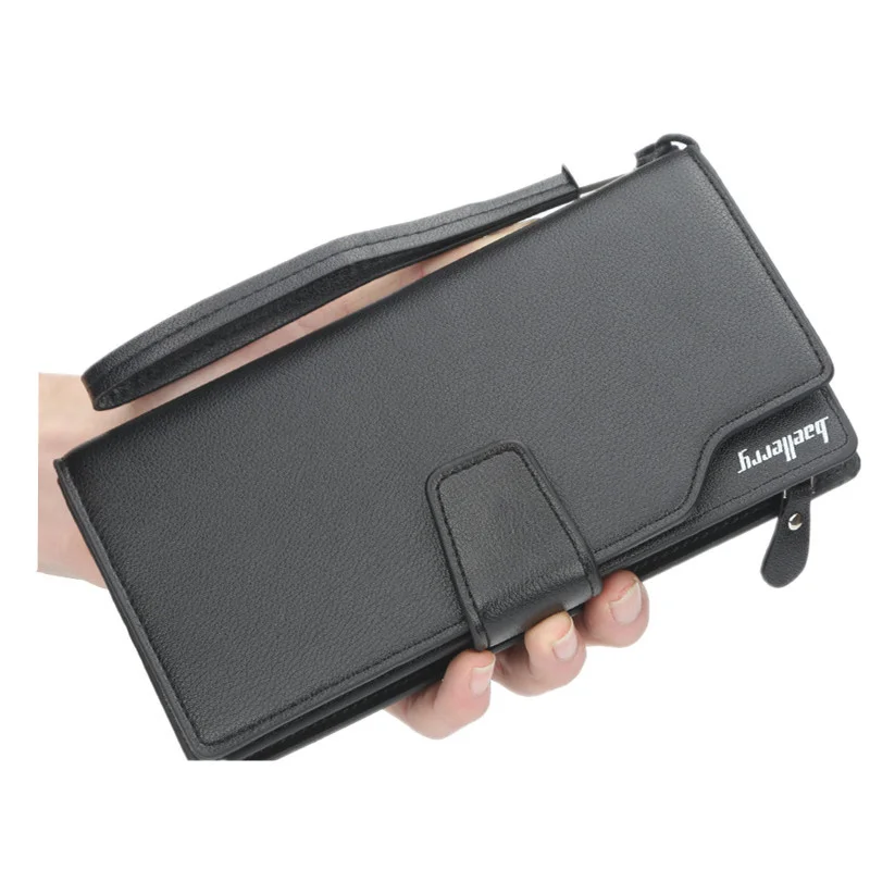 Men's Long Wallet High Quality Pu Leather Wallet for Men RFID Blocking Business Clutch Bag Credit Card Holder Purse Phone Bags