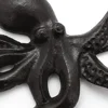 Octopus Key Holder Cast Iron Decorative Rustic Towel Hooks Wall Mounted Heavy Duty Coat Hooks 4