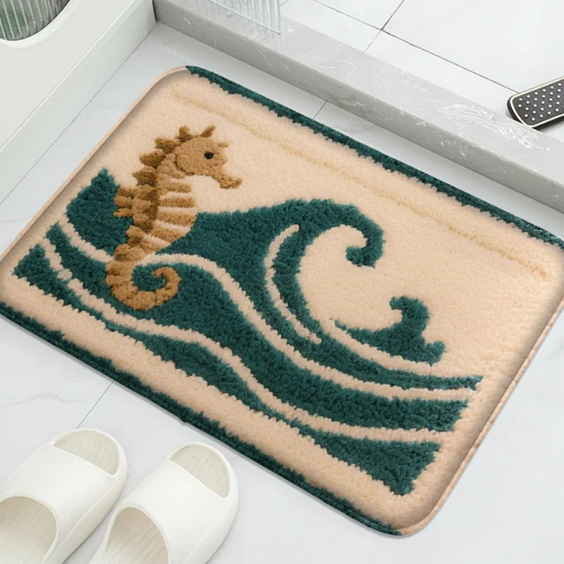 Cartoon Animal Decorative Bathroom Mat - Soft, Comfortable, and Absorbent