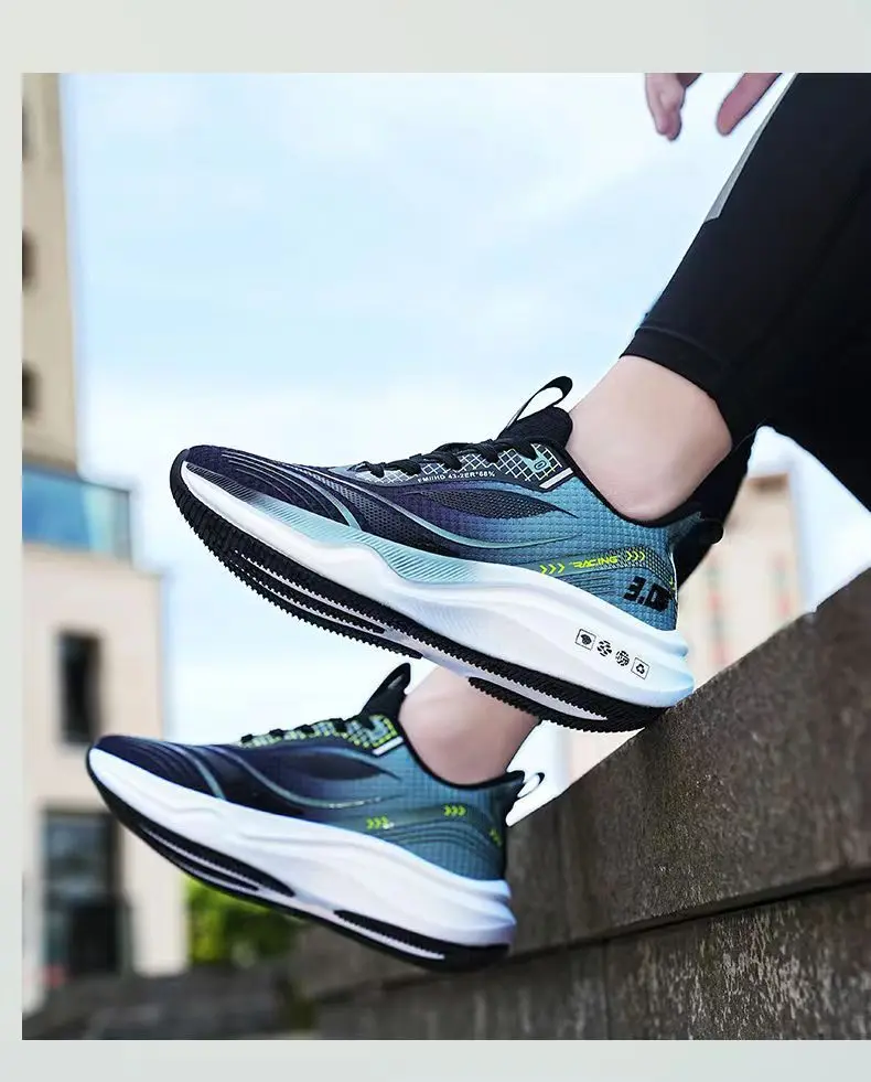 chaussures de sport à enfiler en maille respirante pour