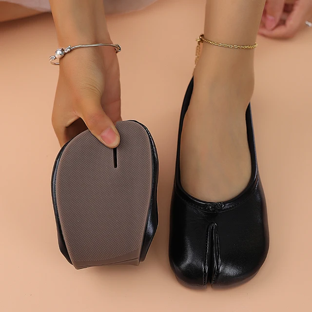​​​​2025 Women's Leather Toe Separator Loafers Flat Comfortable Slip-On Breathable Casual Shoes​ 4