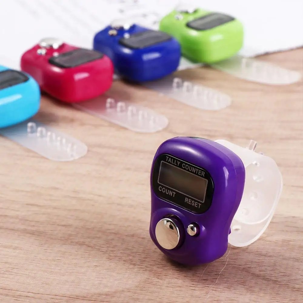 Row Button Mini Finger Ring Tally Counter Digital Electronic Stroke Counters Hand Held Knitting Row Counter Stitch Marker hand tally counter electronic counter