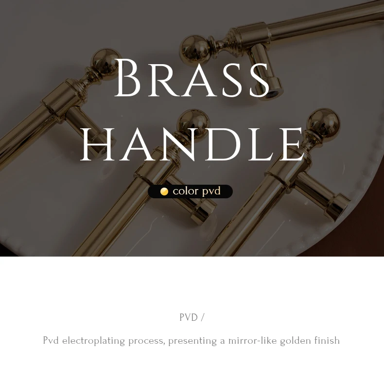 solid brass cabinet handle pvd gold drawer pull