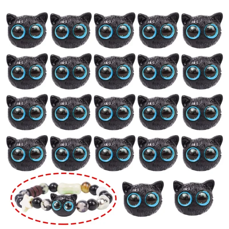 

Charm Cat Bead Bracelets Cute Cartoon Cat Big Eye Bracelet Necklace DIY Jewelry Accessory Best Friends Couple Handmade DIY Beads
