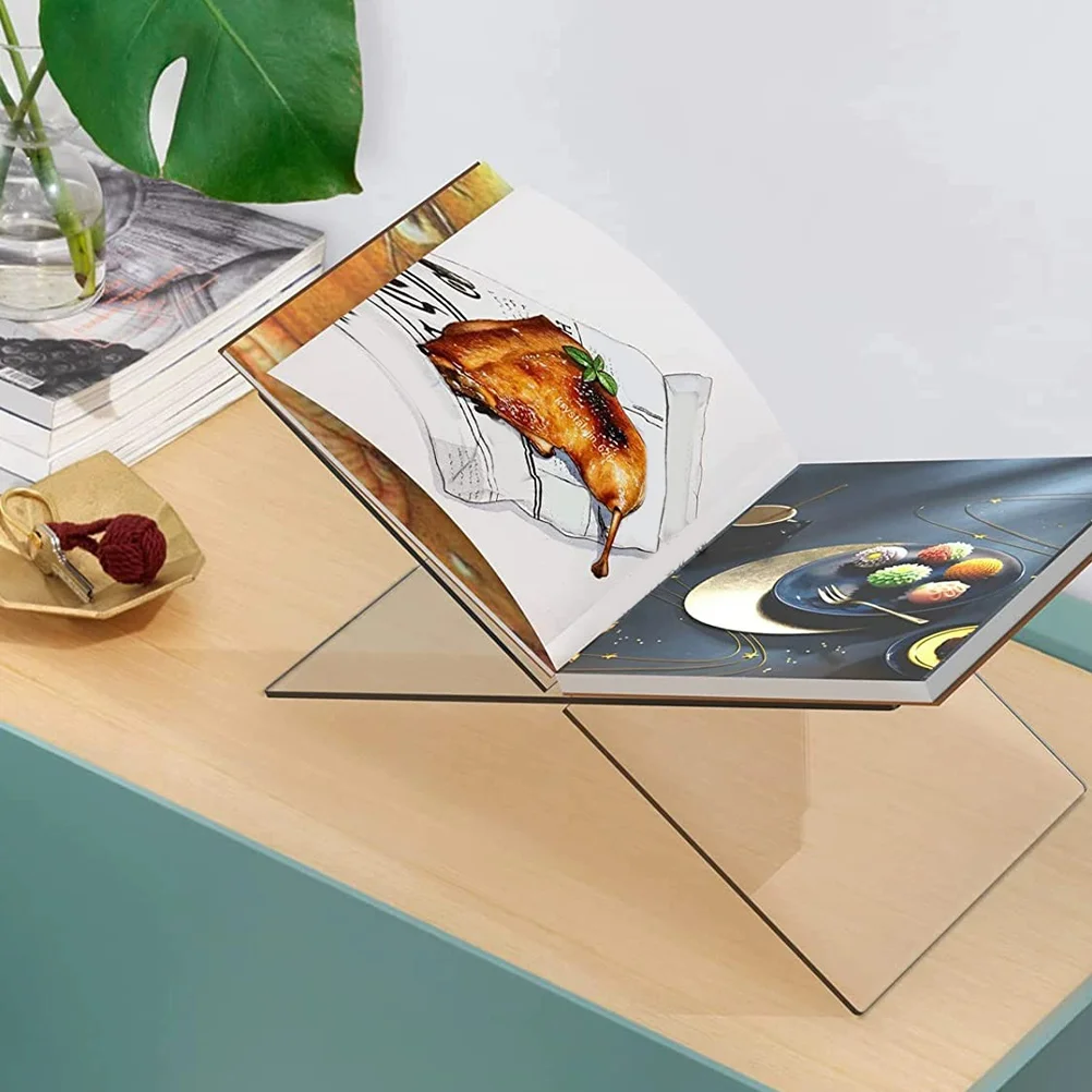 

Tabletop Acrylic Book Stand Recipe Book Reading Stand Acrylic Books Display Stand Reading Cookbooks Rack