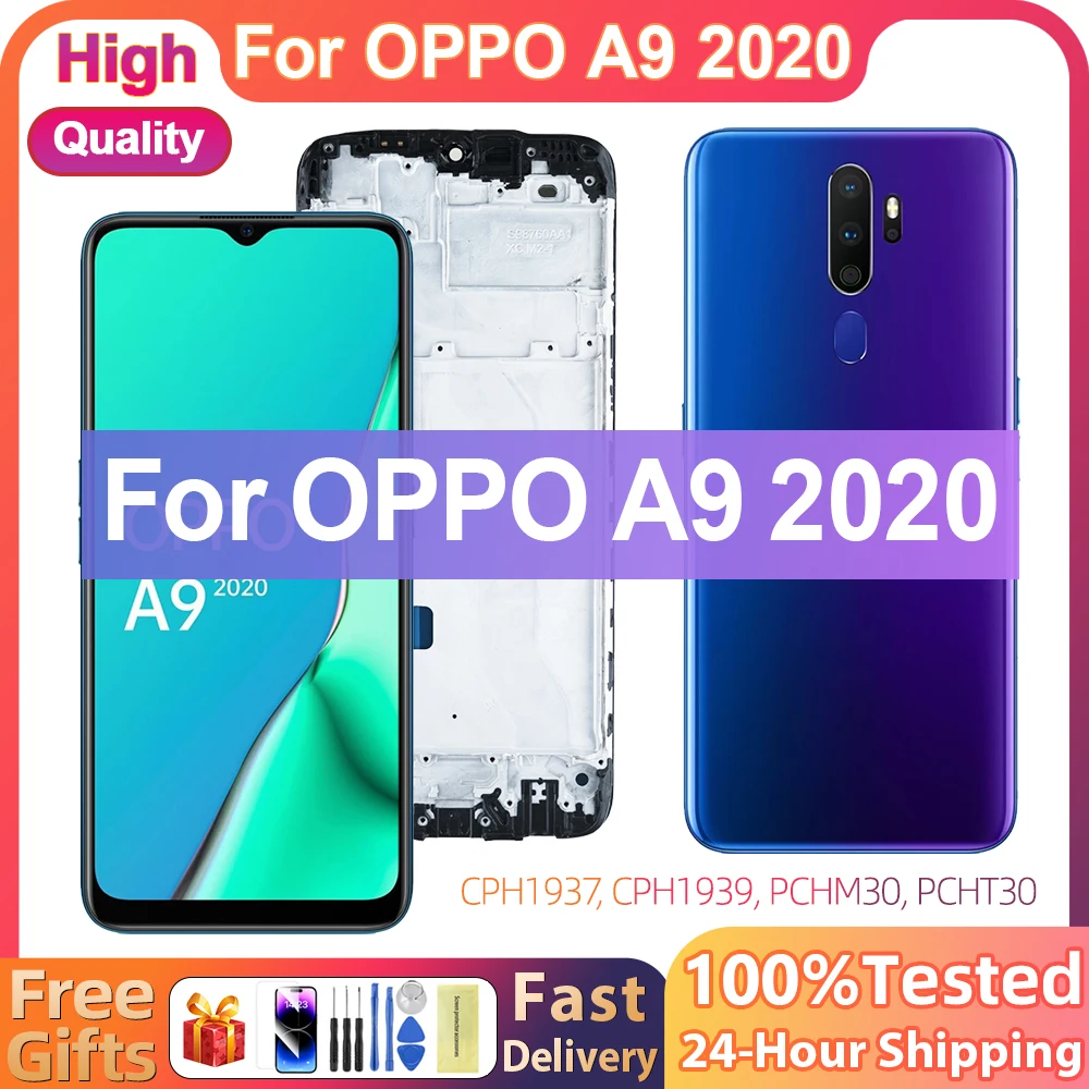 

ЖК-дисплей 6,5 дюйма для OPPO A9 2020 cphc2 CPH1939 cph1944, сменный сенсорный экран с цифровым преобразователем для телефона Oppo A9 2020, ЖК-дисплей