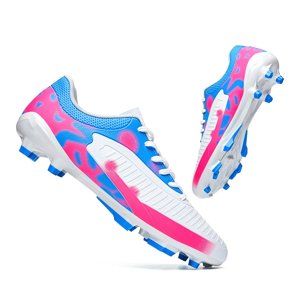 Men's Breathable FG/AG Long Nail Suitable for Training and Competition, All Season universal anti Slip Sports Football Shoes