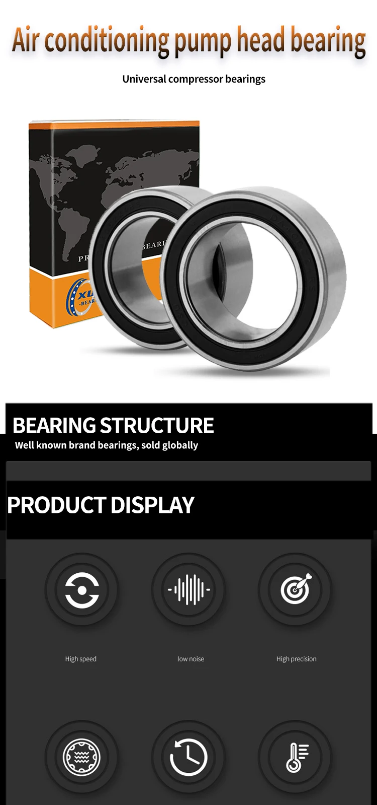 Description Picture 2 of itemAutomotive air-conditioning compressor bearing air-conditioning pump 40BD45 45BD7532 35BD5215 35BD5015 30BD4718 30BD4720