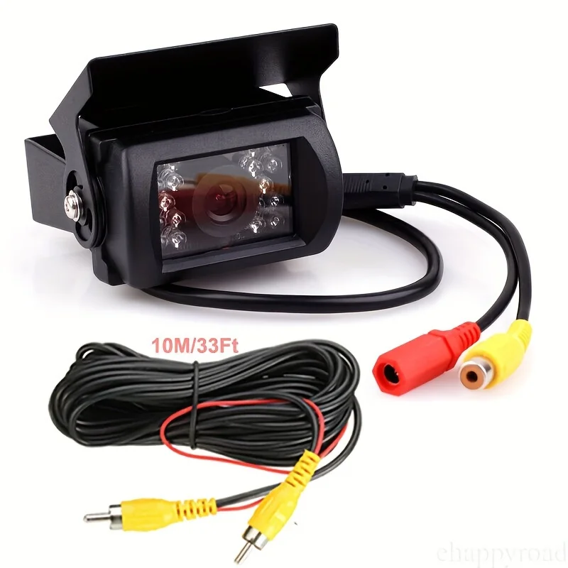 트럭 백업 카메라 헤비 듀티 18 LED IR 자동차 후면보기 백업 카메라 버스 트럭 트레일러 Pickup12V 24V + 393.7 인치 RCA 케이블
