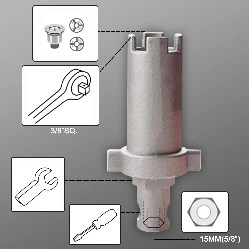 14 In 1 Faucet Sink Wrench Pipe Wrenches Faucet Sink Installer Kit for Bathroom Kitchen Plumbing Repair Installation Hand Tools 3