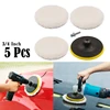 5Pcs Polishing Kit For Polisher 3/4/6/5 Inch Polishing Pad Car Waxing Sponge Disk Wool Wheel Auto Paint Care Polisher Discs 1
