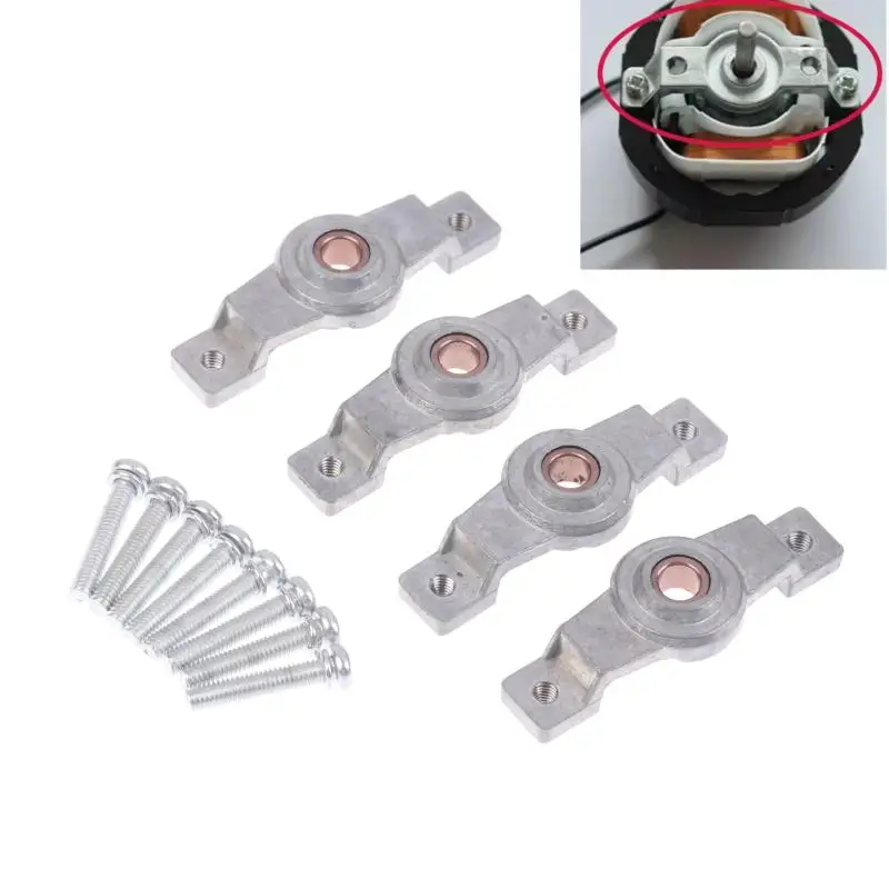 덮개가 있는 폴용 2/4개 쉐이드 폴 모터 브래킷 YJ61 모터 베어링 샤프트 블록 홀더 지지대 고정 장치